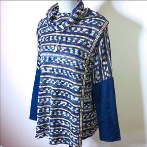 NWT🌟💙Cirana Scarf-Neck Wrap Sweater